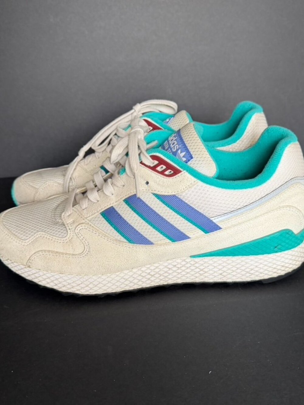 Adidas Ultra Tech Sneakers Crystal White Real Lilac Core Black Size 11 - Picture 3 of 9